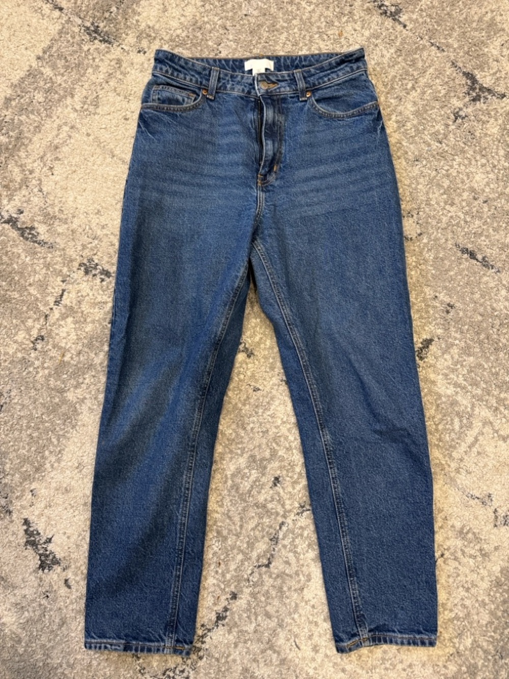 H&M Women's Boyfriend Jeans in Dark Blue Denim